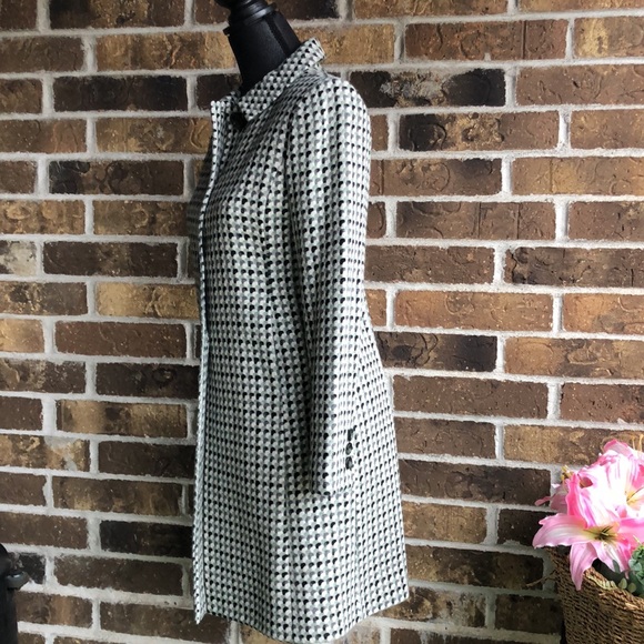Tahari Arthur S. Levine Checker Wool Coat - Picture 12 of 14